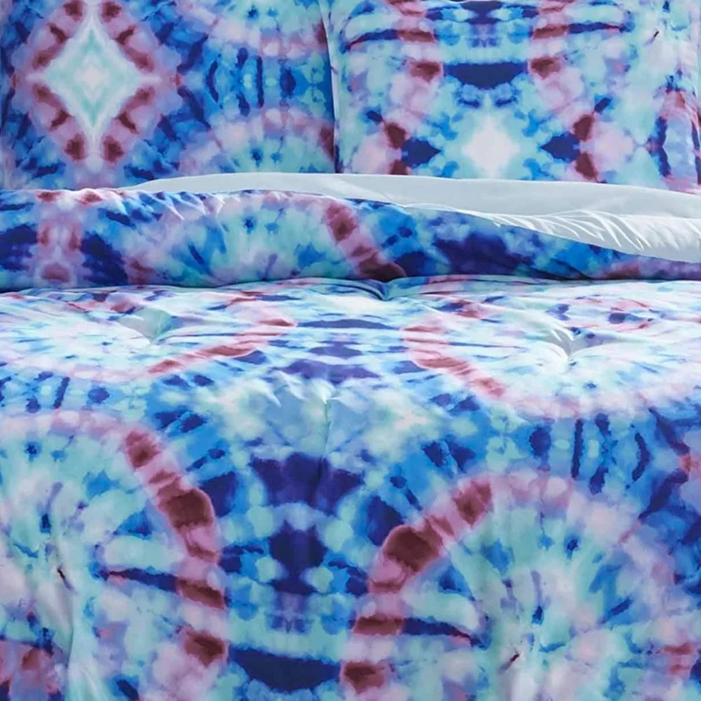 Twin Ivory Ella Izzie Tie Dye Comforter cover Duvet cover + One Standard sham